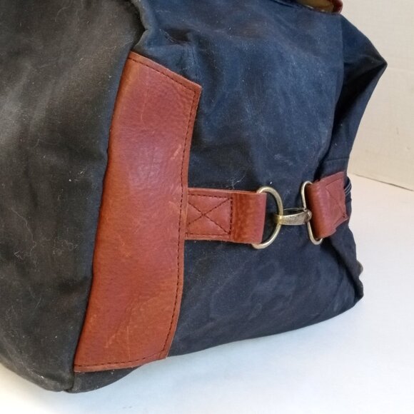 DULUTH TRADING CO XL Heavy-Duty Canvas and Leather Duffle Bag Carry-on Weekender - Picture 14 of 15